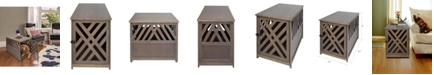 Yu Shan Modern Lattice Wooden Pet Crate End Table